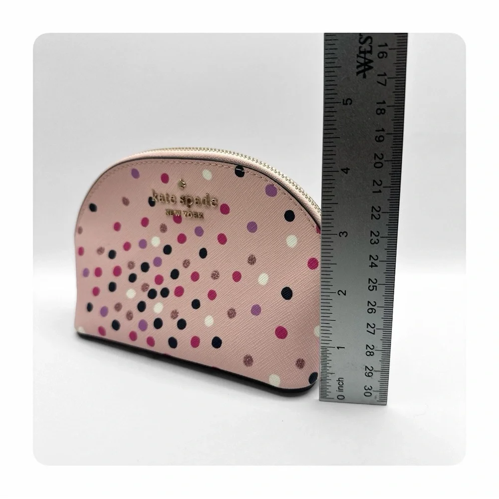 ★ Kate Spade Dome Cosmetic Pouch - Confetti Dot Pink ★